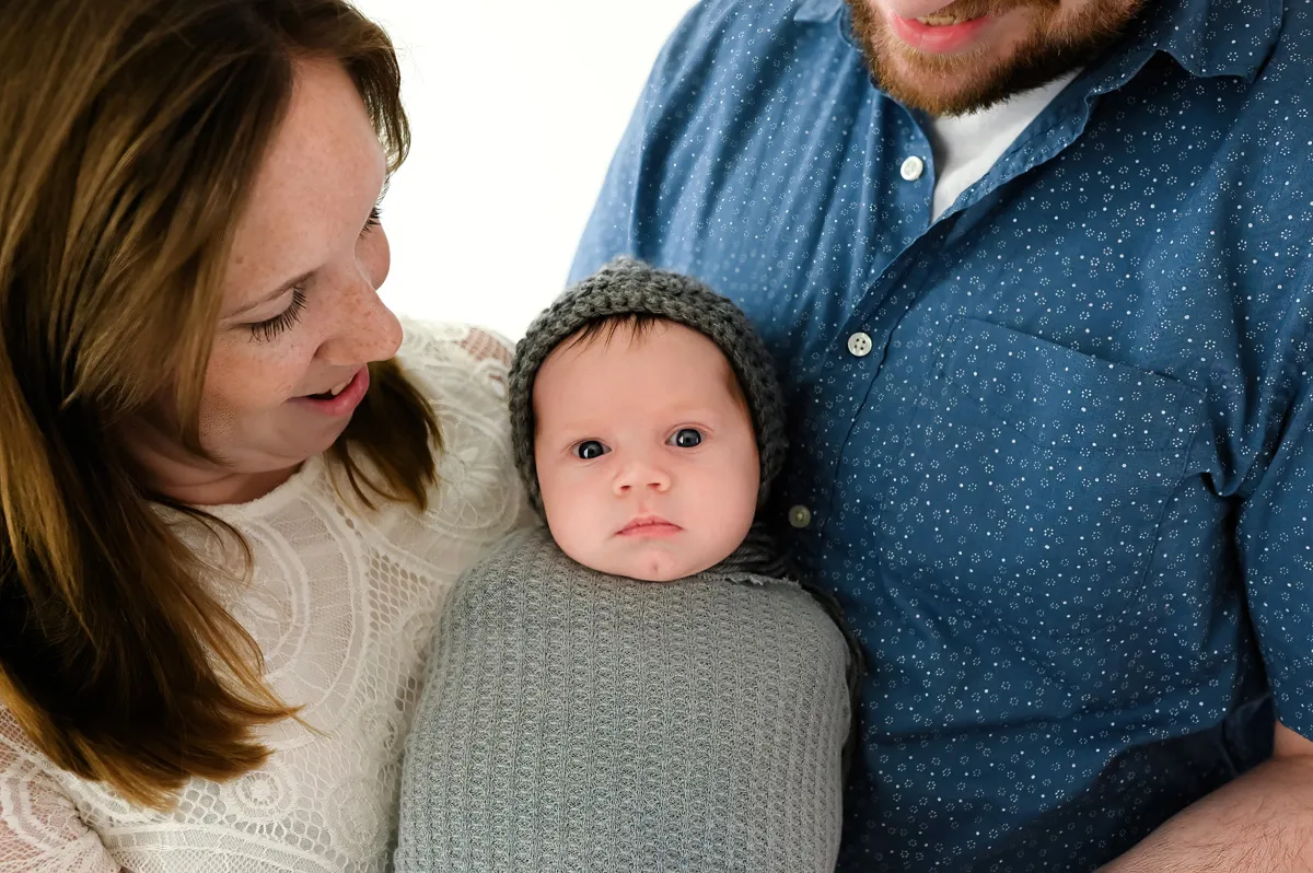 Wide awake newborn photoshoot on the South Shore near Plymouth MA by Caryn Scanlan Photography